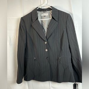 Tahari Charcoal Pinstripe Blazer